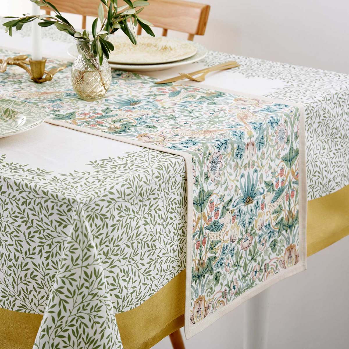 Morris & Co. Stawberry Thief Table Runner image number null